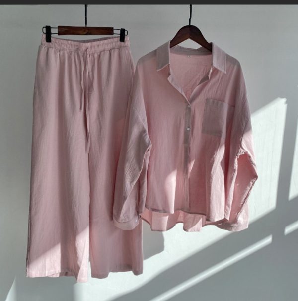 Light Pink Co rrd 2 Piece Stiched Dress