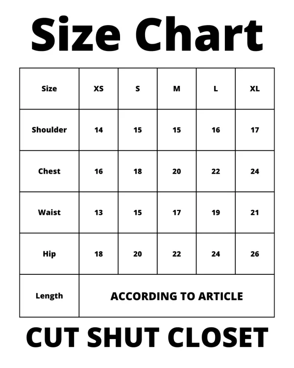 2 Piece Paper Cotton Folic Work suit size chart